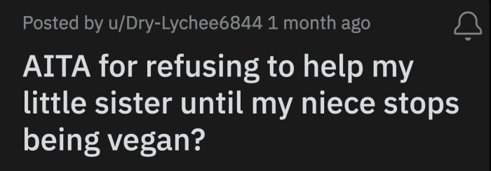 OP's sister felt the change and confronted her