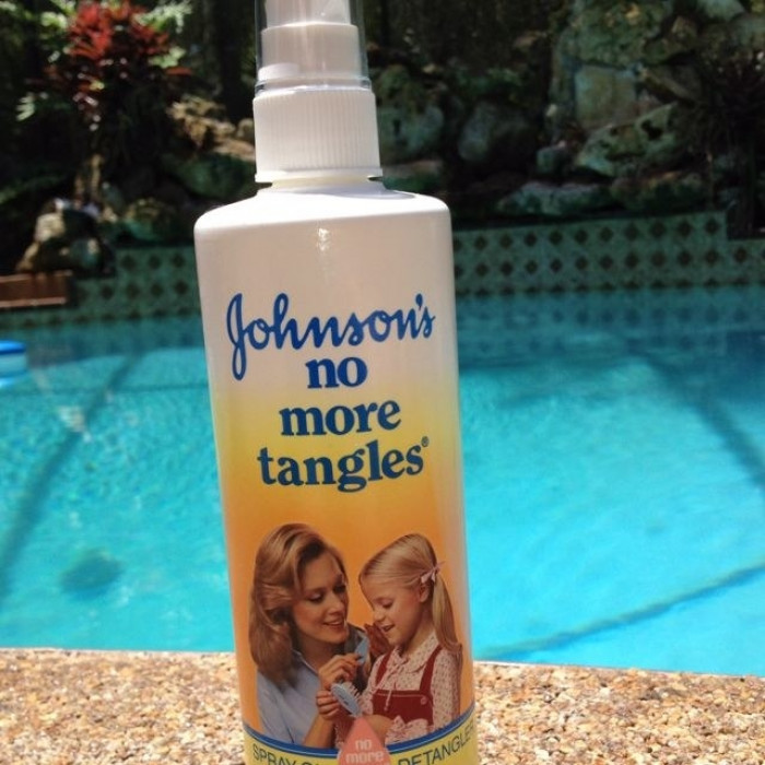 9. Johnson's No More Tangles spray in the '80s.