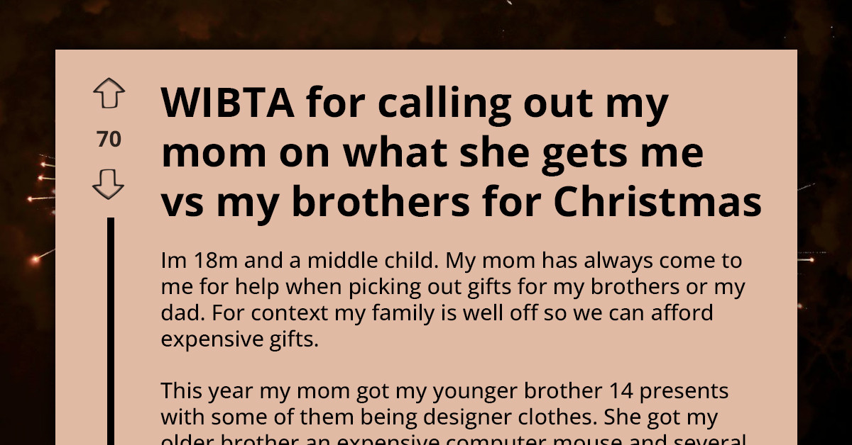 Middle Son Finally Calls Out His Mom After Getting Overlooked Every Christmas