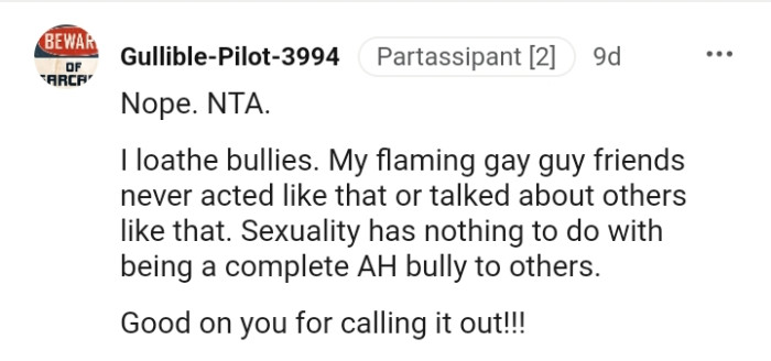 Sexuality has nothing to do with being an AH