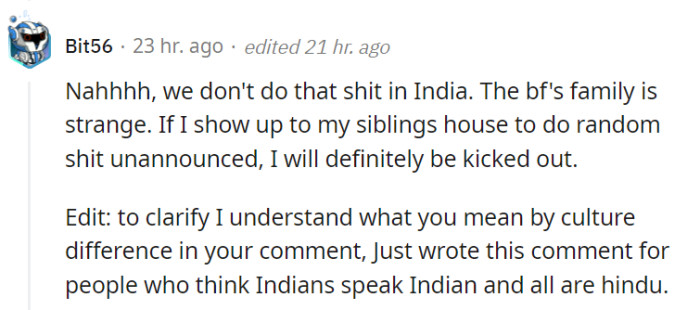 Just a clarification to those who may think this was an Indian thing: