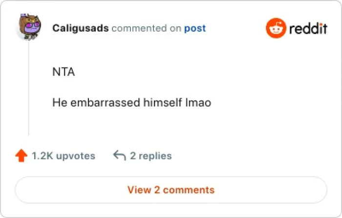 The OP didn't embarrass the guy. The guy embarrassed himself.