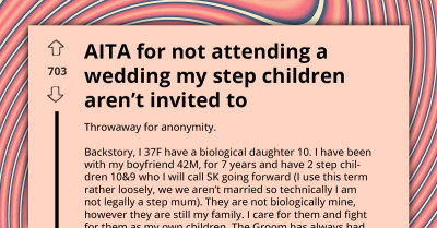 Woman Refuses to Attend Sibling’s Wedding When Boyfriend’s Children Are Intentionally Excluded