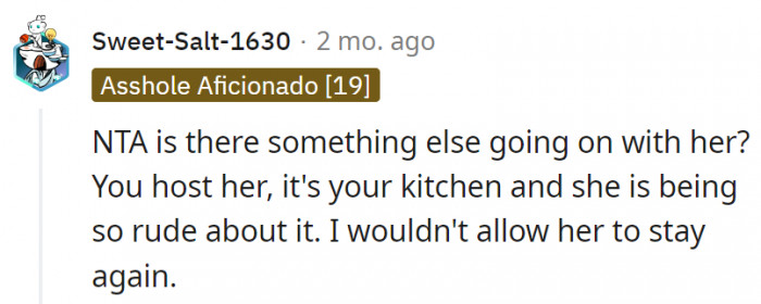 12. That's not how a good guest behaves