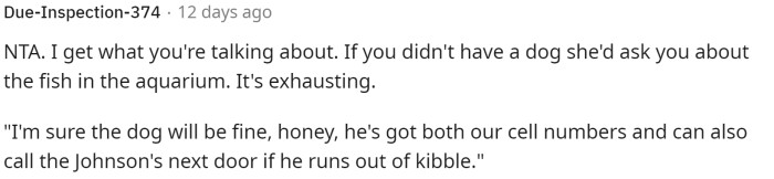 This comment said that he actually was not TA in this situation and then cracked a bit of a joke.