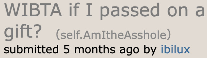 The OP wants to pass on a gift from a company he served for 10 years to his girlfriend.