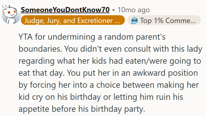 Even good intentions can corner a parent into a lose-lose — tears now or sugar crash later.