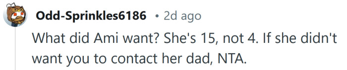 Okay, but what did Ami want?