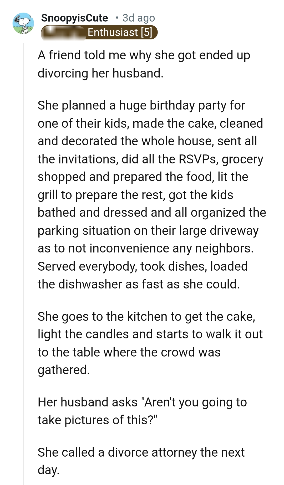 This Redditor Has a Similar Story to Share but with a Different Ending