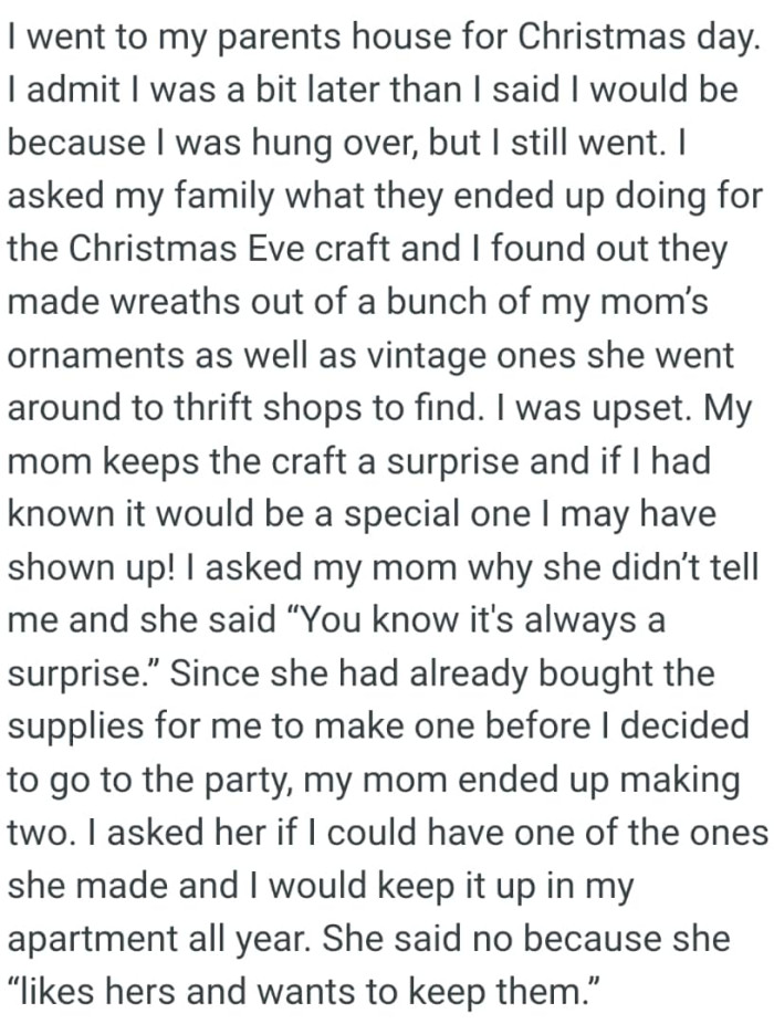 If the OP had known it would be a special one, she may have shown up