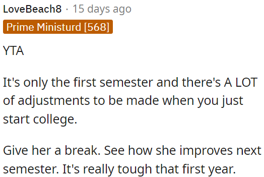 The first year is challenging.