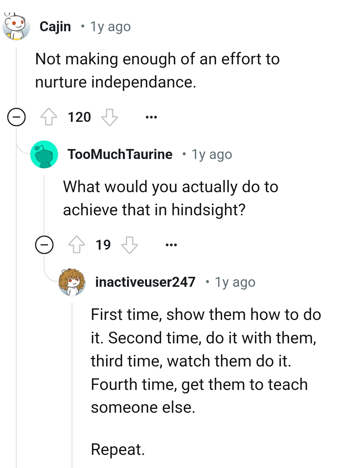 11. Nurturing independence