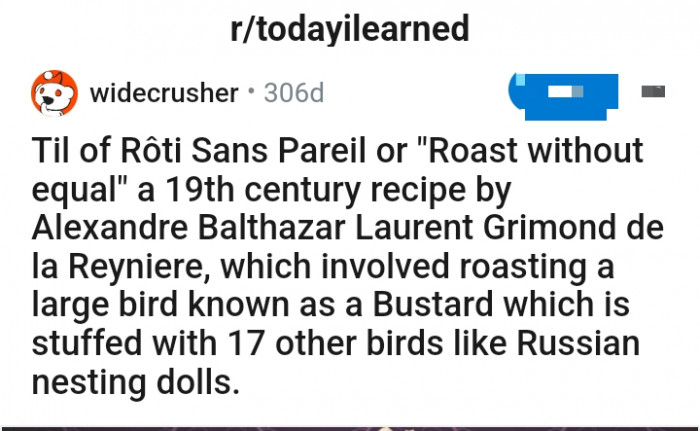 Redditor u/widecrusher discusses an interesting piece of information with the TodayILearned subreddit community