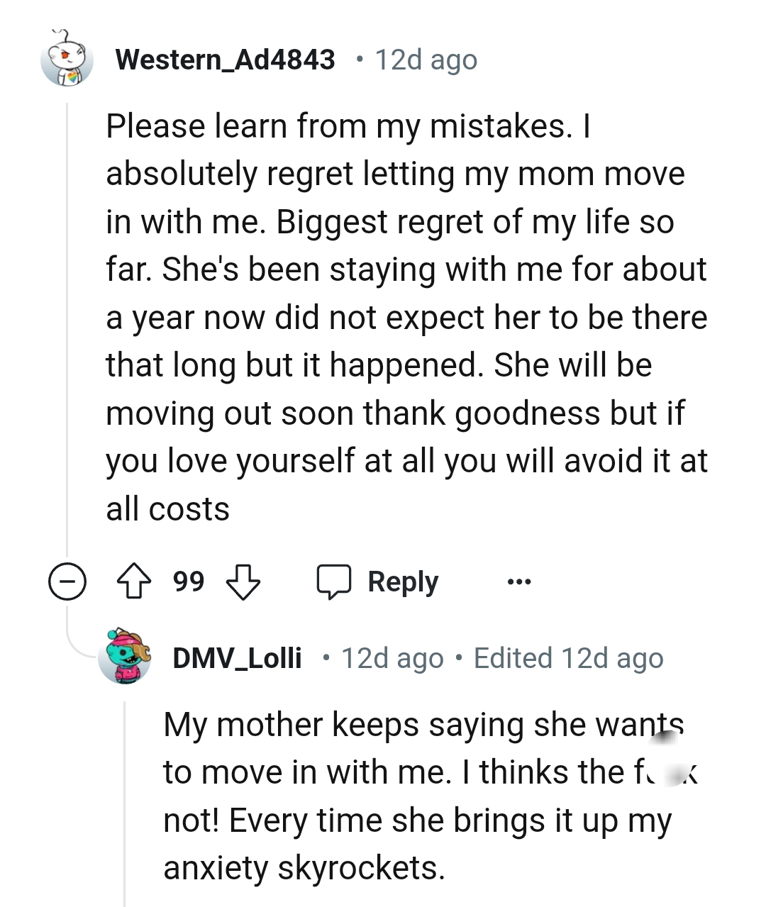 The biggest regret so far