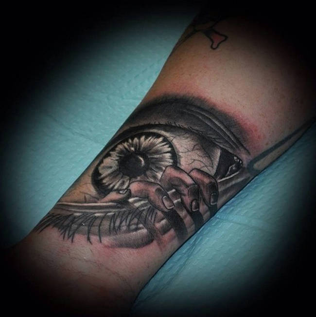 2. Yes, eye tattoos are creepy, but this is way beyond