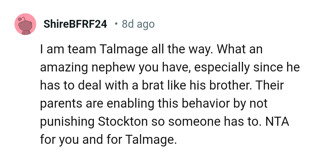 Their parents are enabling the child's behavior