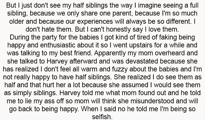 Half siblings emotions