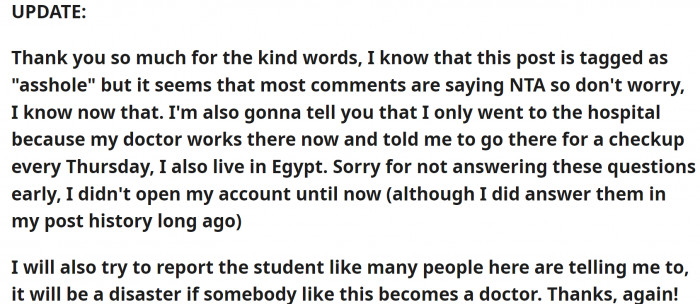 OP Posted an Update: