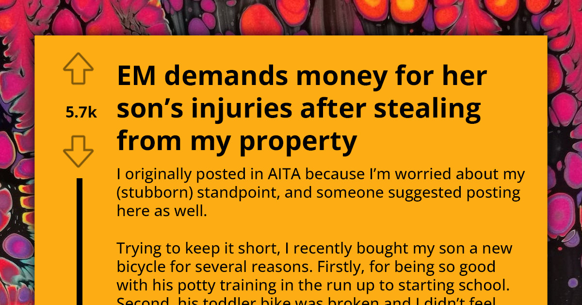 Entitled Mother Demands Neighbor To Pay For Her Child's Hospital Fees And First Aid After Taking Their Broken Bike And Letting The Kid Ride It