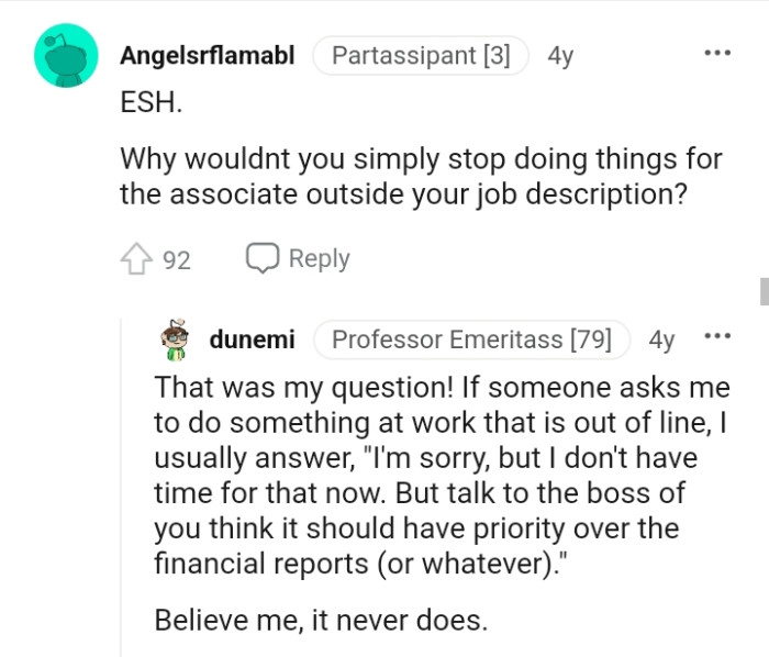 What This Redditor Says When Someone Throws Out a Request That is Out of Line