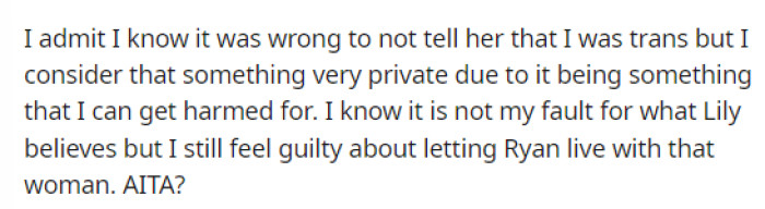 OP wants to know if he's in the wrong for not disclosing this prior to nannying for them.