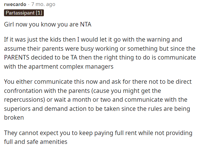 She definitely did nothing wrong here, and there are a lot of things that she could have done or said that would have been worse.