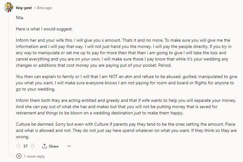 I will not just hand you the money