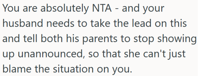 OP's Husband Needs to Set Boundaries with His Parents.