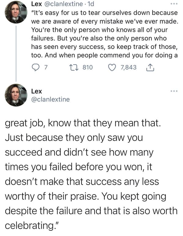 Accept compliments; you deserve them