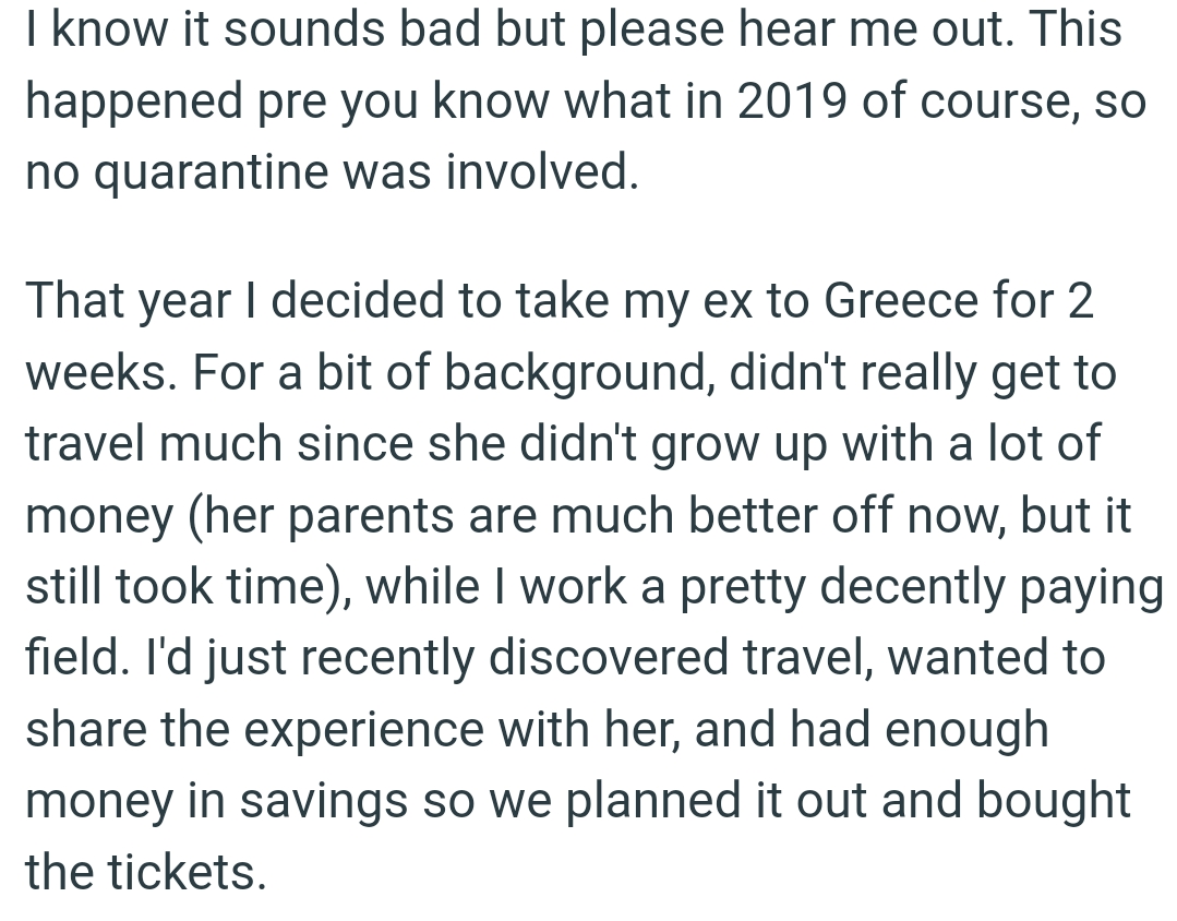 The girlfriend's parents are much better off now, but it still took time