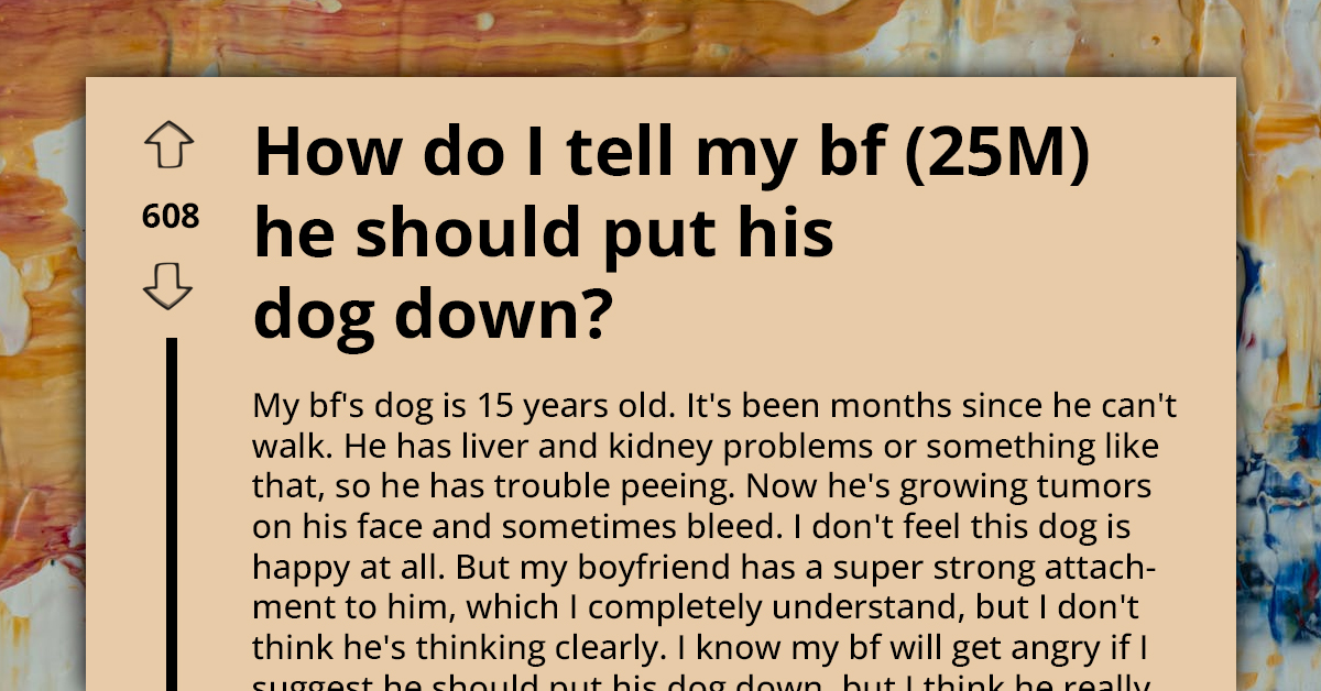 Girlfriend Advocates For Euthanizing Boyfriend's Ailing Dog, He Doesn't Want To Hear The Truth