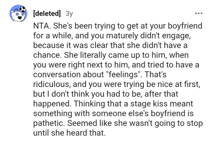 She literally came up to him to have a conversation