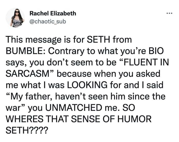 27. Maybe he just ran out of sarcasm