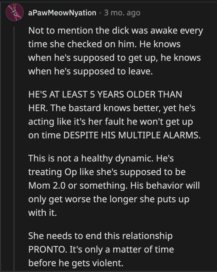 He is training OP to be responsible for everything. If something goes wrong in his life, he will blame and punish OP.