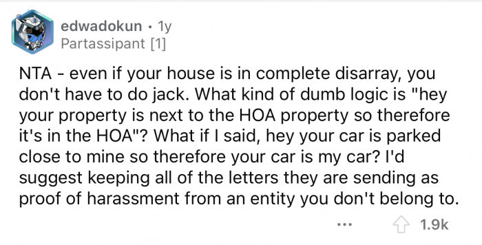 The letters are proof of harassment.