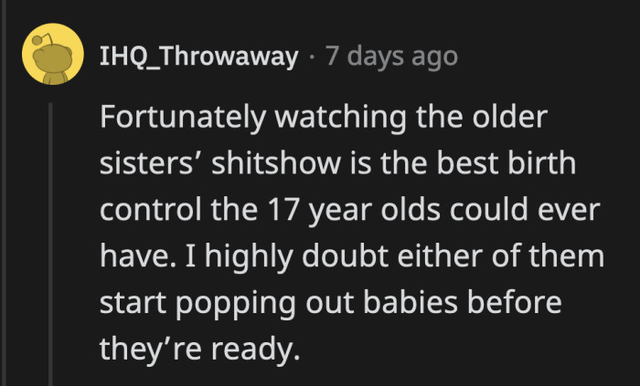 Lilith and Carly are walking PSAs against teen pregnancy