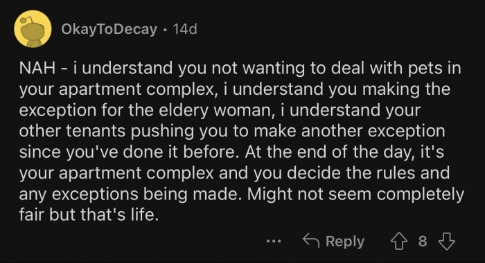 Life can sometimes be unfair. That's just how things are.
