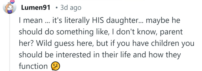 It's literally his daughter!
