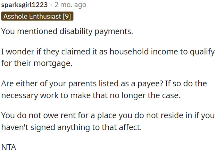 OP doesn't owe rent for a place she doesn't live in unless they've signed an agreement stating otherwise.