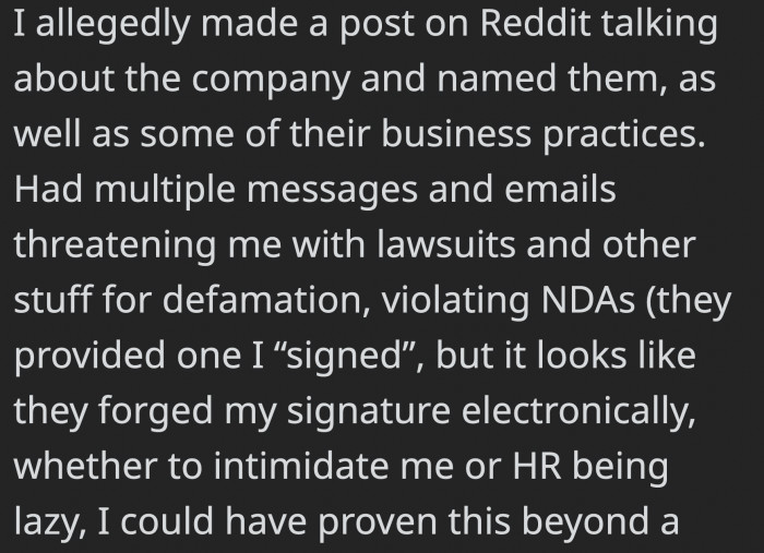 advised OP to be careful. Based on their experience, there are companies that would be more...