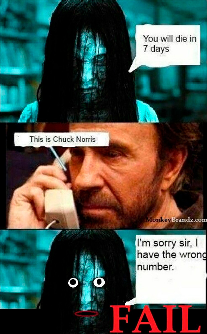 When ghosts dial Chuck Norris… even spirits are terrified