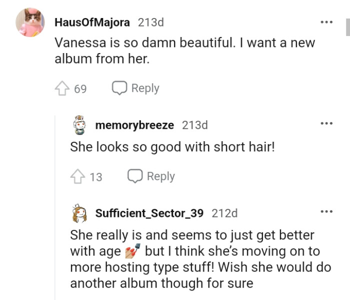 Vanessa looks so good with short hair