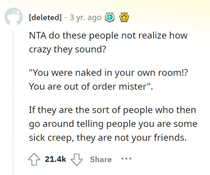 There's always two sides to every story—sometimes you just have to believe the naked guy!