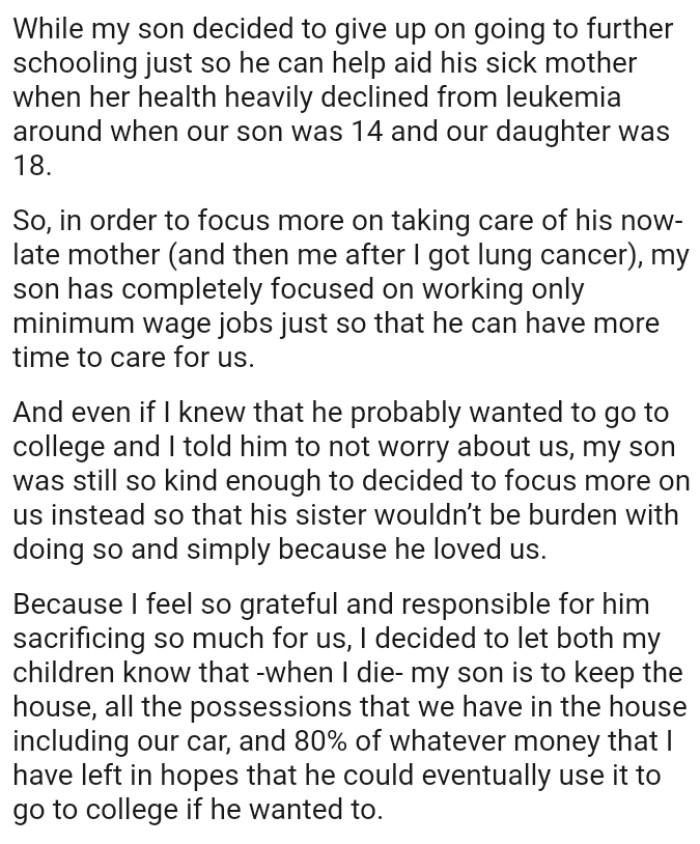 OP's Son Has Completely Focused on Working Only Minimum Wage Jobs