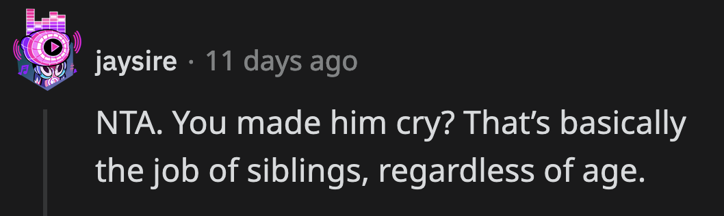 He will get over his anger once he realizes how misguided it is.