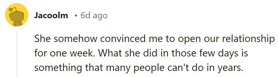 Opening it up for a week