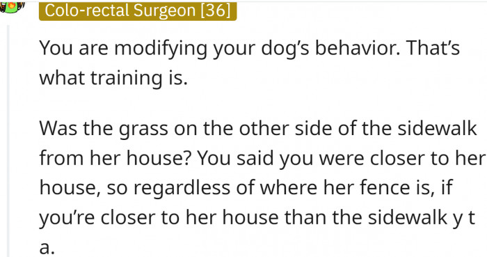 That's what training is.