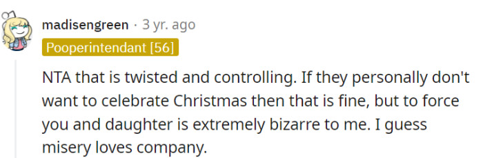 Misery loves company, indeed.