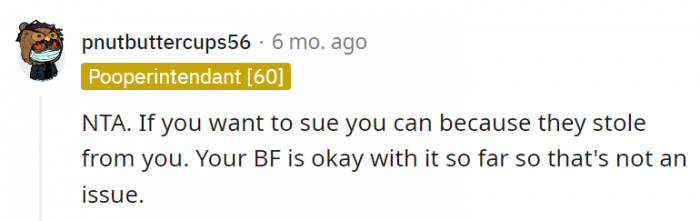 10. OP's boyfriend knows that what his parents did was just plain wrong