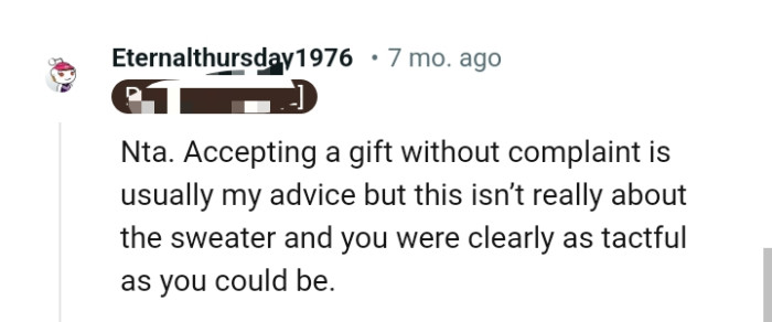 The OP Was as Tactful as She Could Be